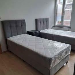2 lits simple, Maison & Meubles, Chambre à coucher | Lits, Enlèvement, Neuf, Une personne, Gris