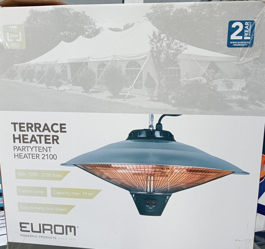 Terrasverwarmer Eurom 2100, Ophalen, Nieuw, Elektrisch, Plafond