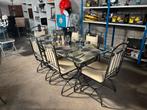 Glazen tafel met 6 Stoelen mooie staat!, Huis en Inrichting, Tafels | Eettafels, Ophalen, Zo goed als nieuw, Metaal