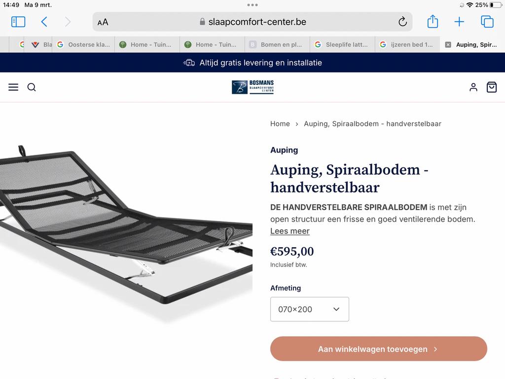 Auping hand verstelbaar 210 080, Computers en Software, Scanners, Ophalen, Zo goed als nieuw