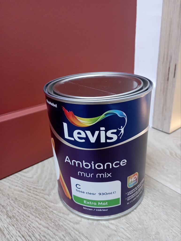 Levis verf cinnabar 1l, Ophalen, Rood, Verf