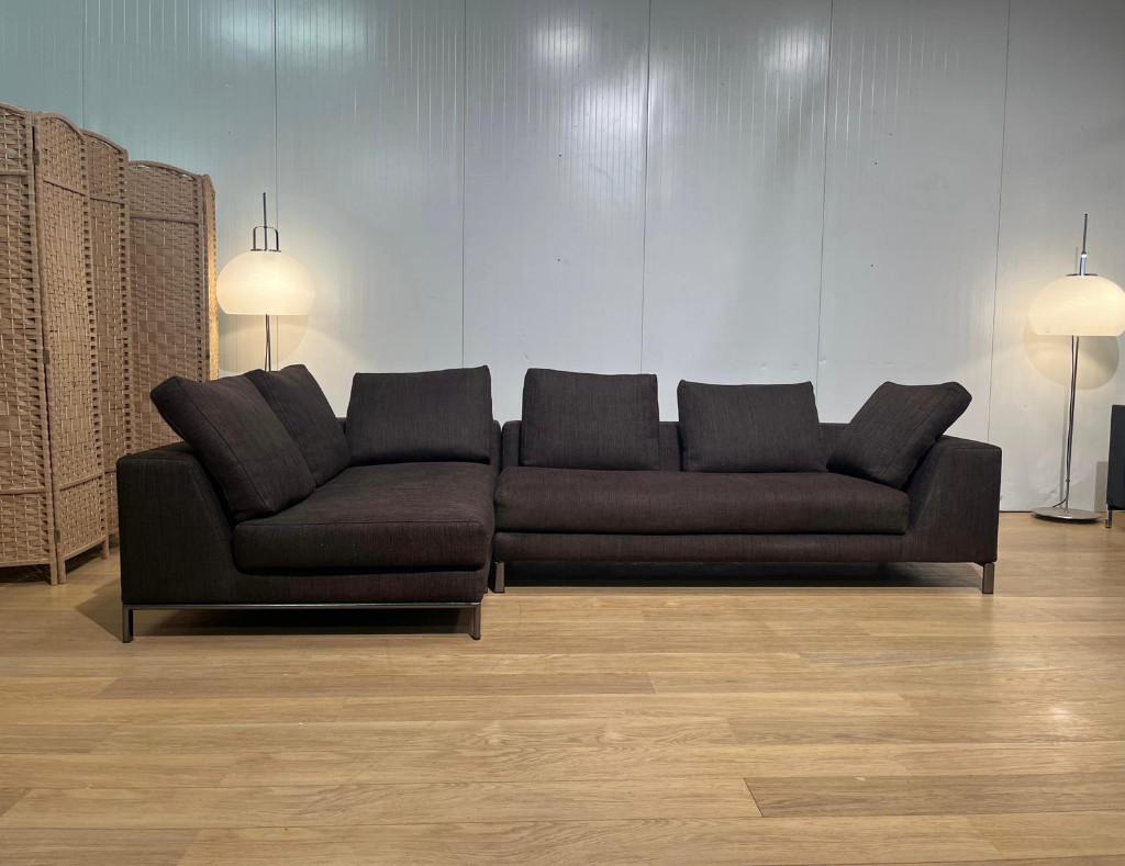TBE Minotti Hamilton canapé d’angle + garantie – PN: 23.000€, Quatre personnes ou plus, Comme neuf, Tissus, Design Bankstellen Minotti