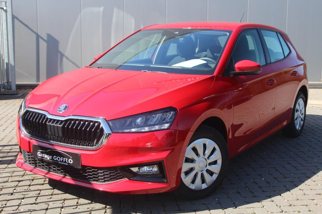 Skoda Fabia 1.0 TSI DSG - 50.830KM - 2024 (automatique), Autos, Rouge, Achat, Euro 6, Noir