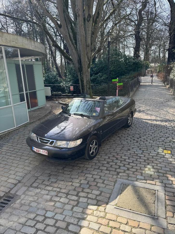 Saab 9-3 cabrio, Auto's, Saab, Particulier, Saab 9-3, Benzine, Euro 4, Cabriolet, 2 deurs, Handgeschakeld, Blauw, Grijs, Leder