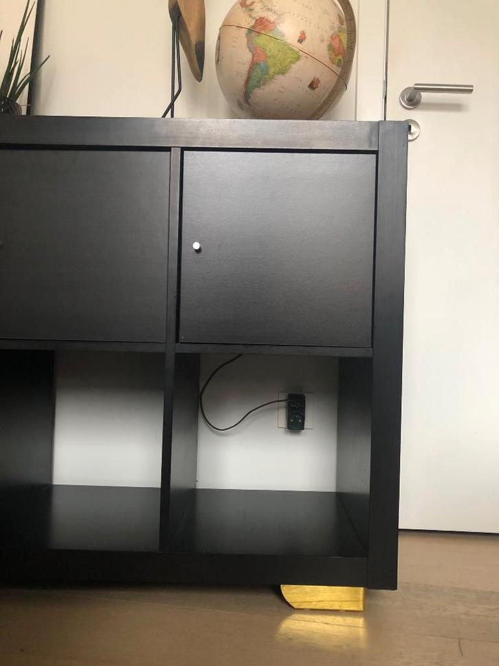 Kallax noire avec 6 portes, Maison & Meubles, Maison & Meubles | Autre, Comme neuf, Enlèvement