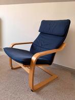 Fauteuil IKEA POÄNG — coussin bleu foncé, super confortable, Enlèvement, Utilisé
