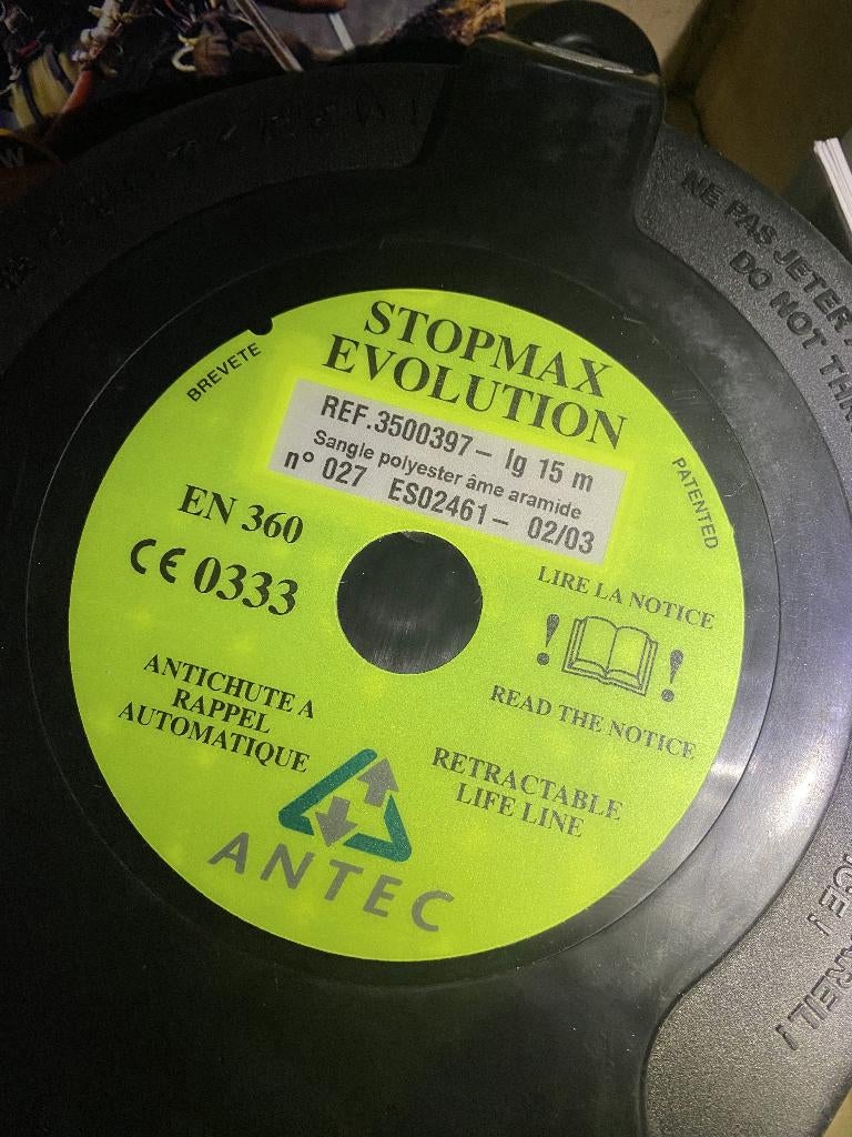 Dispositif anti chute avec sangle de 15m, neuf, jamais servi, Bricolage & Construction, Échafaudages, Enlèvement, Neuf