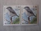 ​Belgique 2001 - Paire de timbres Pie-grièche grise, Timbres & Monnaies, Neuf, Enlèvement ou Envoi, Non oblitéré, Art