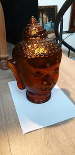 Très belle tête de Bouddha en verre doré, Enlèvement