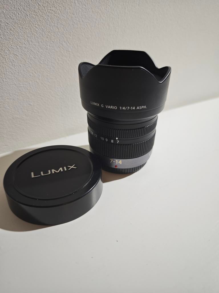 Panasonic 7-14 mm groothoeklens m43 micro four thirds, Ophalen of Verzenden, Zo goed als nieuw, Groothoeklens, Zoom