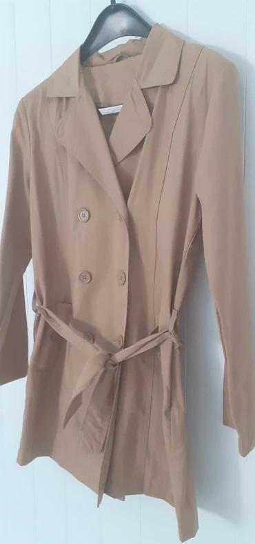 Trench camel beige, ceinture amovible, taille M, Enlèvement ou Envoi, Comme neuf, Taille 38/40 (M), Beige