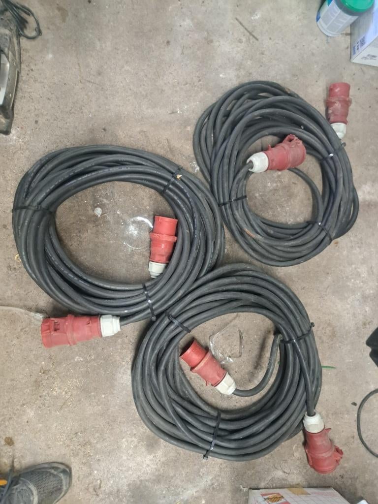 32A 3-fase verlengkabel 20 m  H07RN-F 5G6mm² (Pro-kwaliteit), Zakelijke goederen, Machines en Bouw | Aggregaten, Ophalen of Verzenden