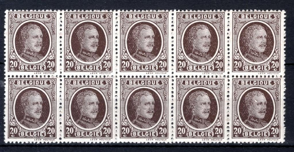 196 MNH 1922 - S.M. le Roi Albert 1 (10 pièces), Timbres & Monnaies, Timbres | Europe | Belgique, Enlèvement ou Envoi, Non oblitéré