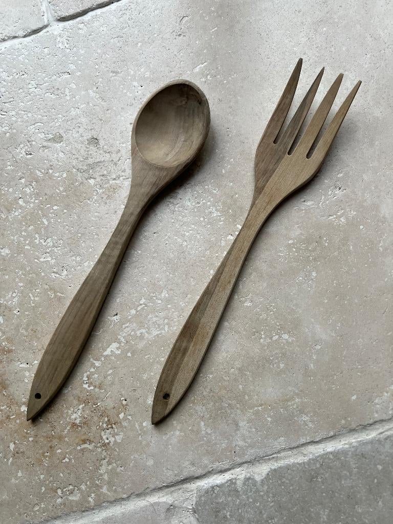 Set de couverts à salade en bois, Maison & Meubles, Cuisine | Couverts, Enlèvement, Neuf, Bois