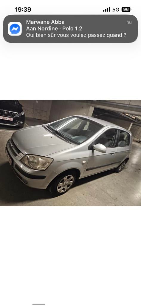 Hyundai getz 1.1, Autos, Achat, Boîte manuelle, Particulier, Getz