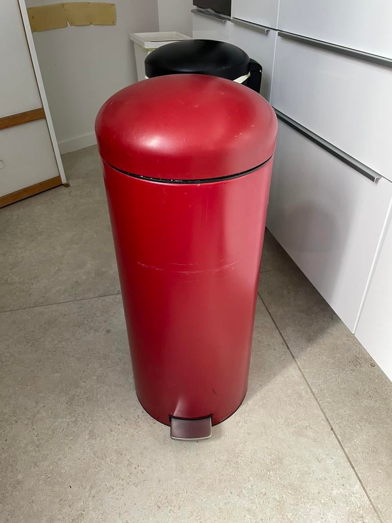 Poubelle à pédale de cuisine métallique 50/60L Brabantia, Maison & Meubles, À pédale, 40 litres ou plus, Enlèvement, Utilisé