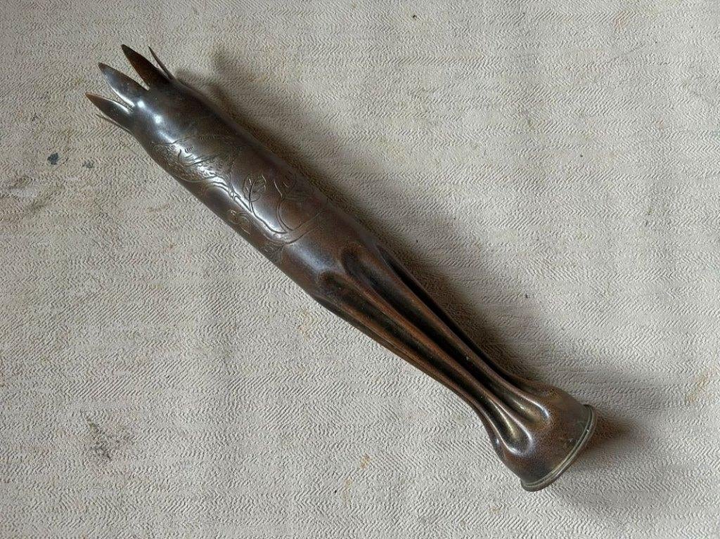 wo1 - Franse 47mm Marine - Hotchkiss Tir Rapide huls - LEEG, Enlèvement ou Envoi, Marine, Douilles ou Pièces de fouille