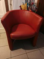 Fauteuil rouge 1 personne simili cuir, Maison & Meubles, Enlèvement, Cuir