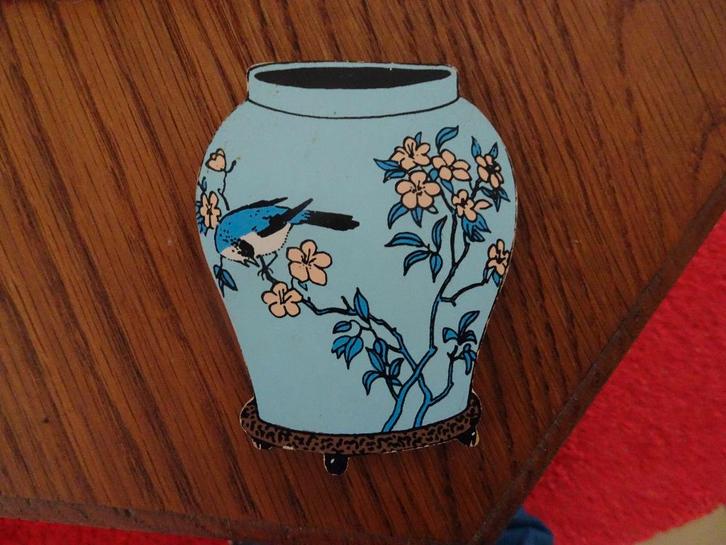 Magnet en bois Tintin Trousselier - La potiche du Lotus bleu, Collections, Personnages de BD, Utilisé, Image, Affiche ou Autocollant