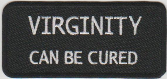 Virginity can be cured stoffen opstrijk patch embleem, Motoren, Accessoires | Overige, Nieuw, Verzenden