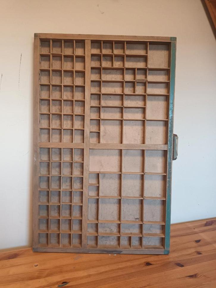 Antieke houten letterbakken, Antiquités & Art, Curiosités & Brocante, Enlèvement ou Envoi