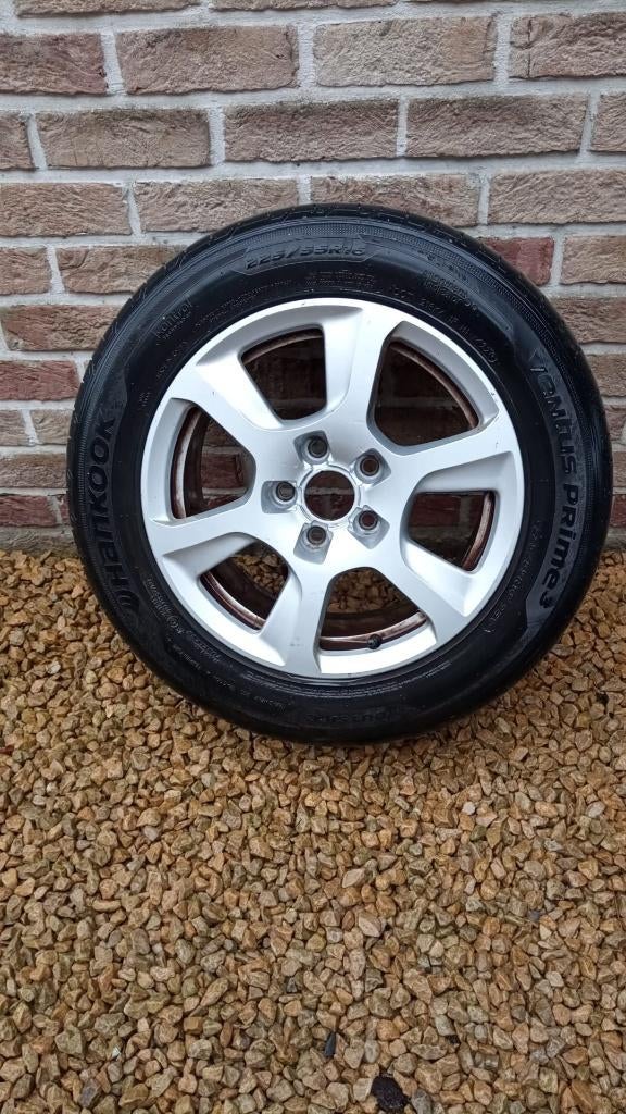 4 goed onderhouden Hankook 225 55 r16 banden + velgen, Ophalen, 16 inch, Banden en Velgen, Personenwagen