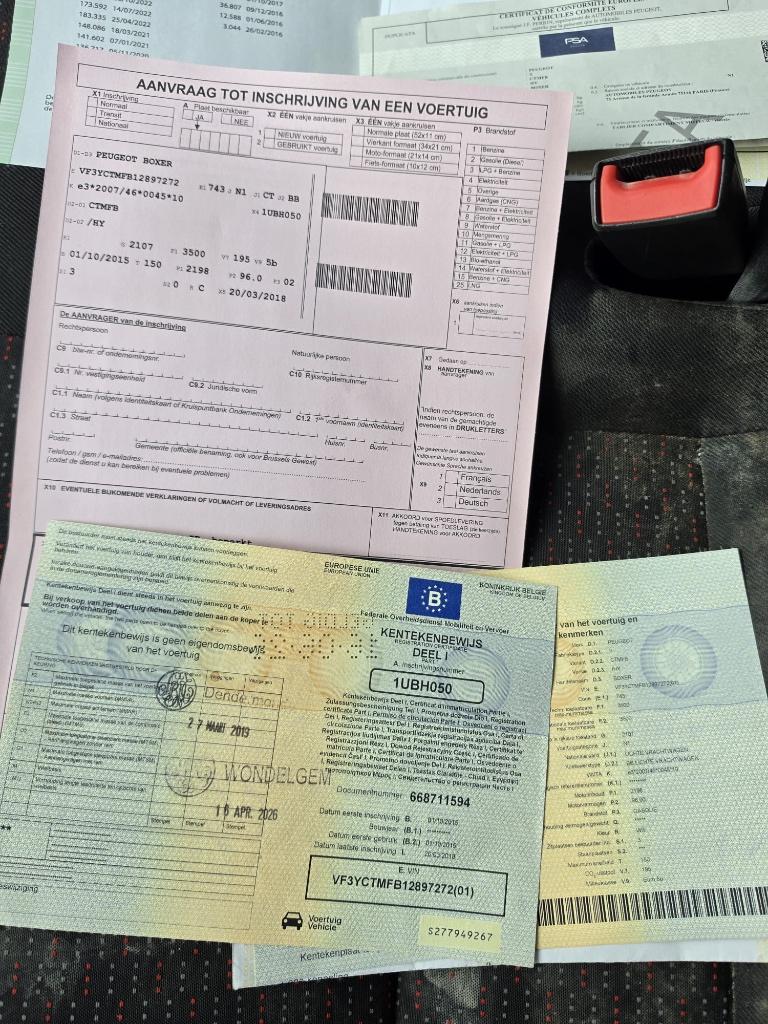 PEUGEOT BOXER 2.2cc avec inspection, Car-Pass,moteur 150.000, 2198 cm³, Achat, Entreprise, 3 places