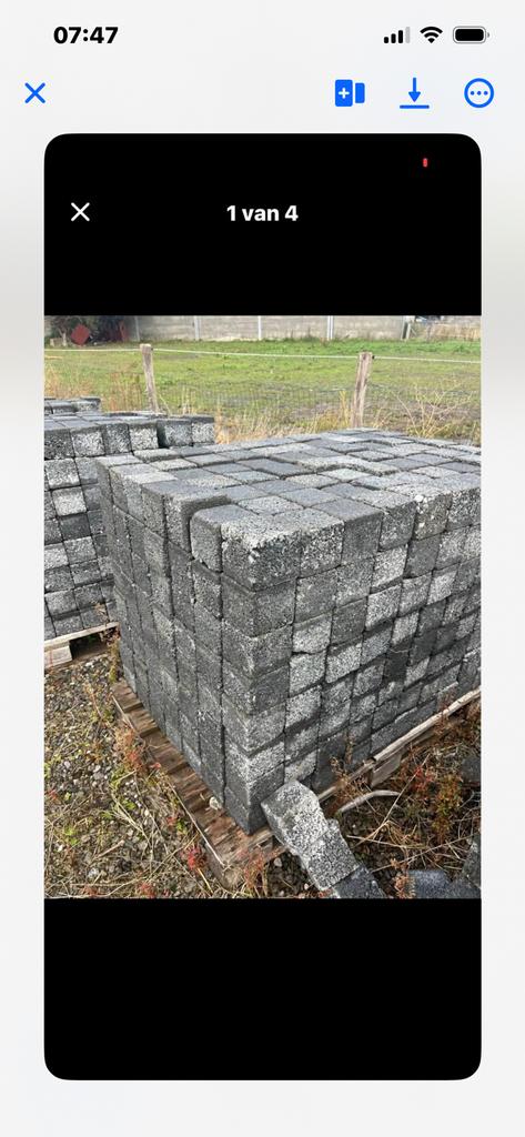 Waterdoorlatende klinkers ongeveer 70m2, Tuin en Terras, Ophalen, Zo goed als nieuw, Klinkers