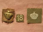 Insignes homogènes de volontaire belge WW2 en Angleterre, Envoi, Armée de terre, Emblème ou Badge