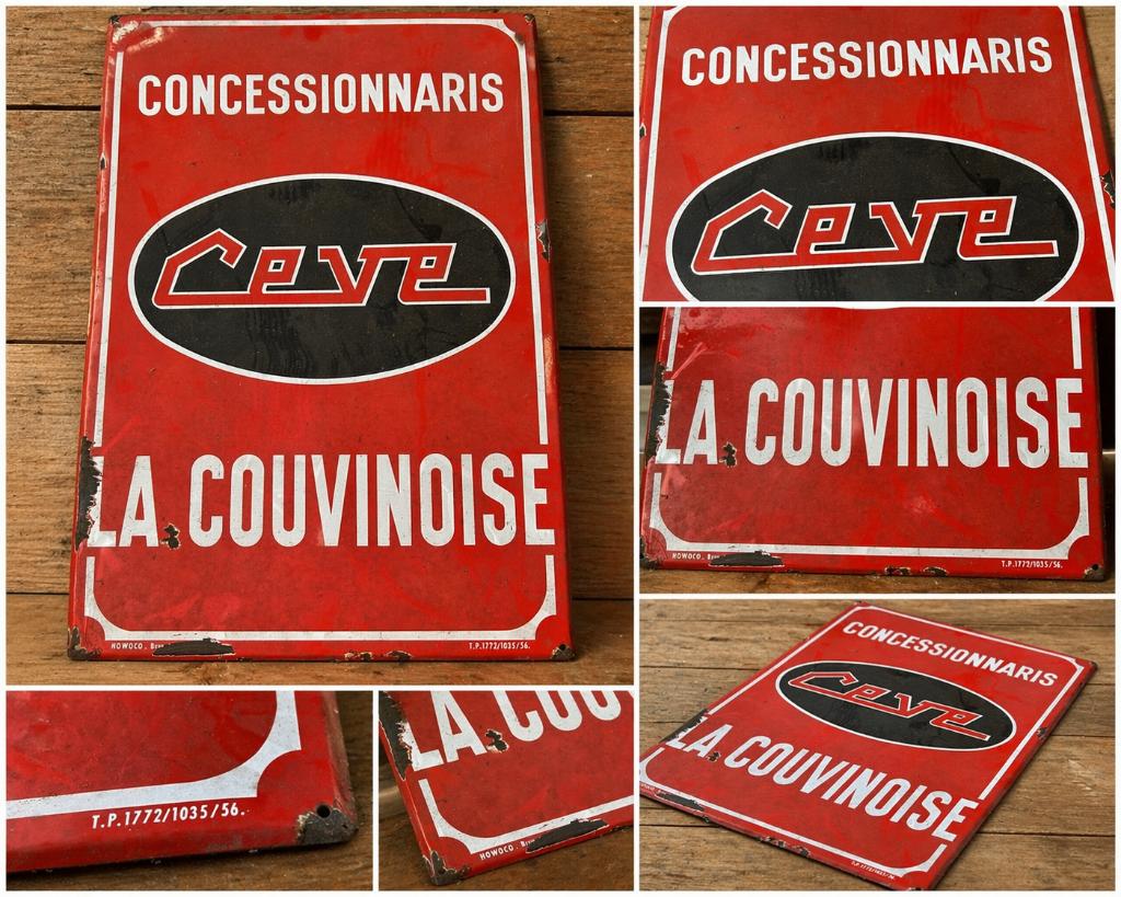 Vintage emaille bord, Verzamelen, Merken en Reclamevoorwerpen, Gebruikt, Reclamebord, Ophalen of Verzenden