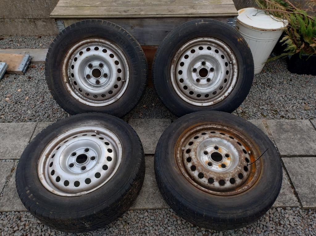 Velgen + banden Volkswagen Transporter T4, 15 pouces, Pneus et Jantes, Véhicule utilitaire, Enlèvement