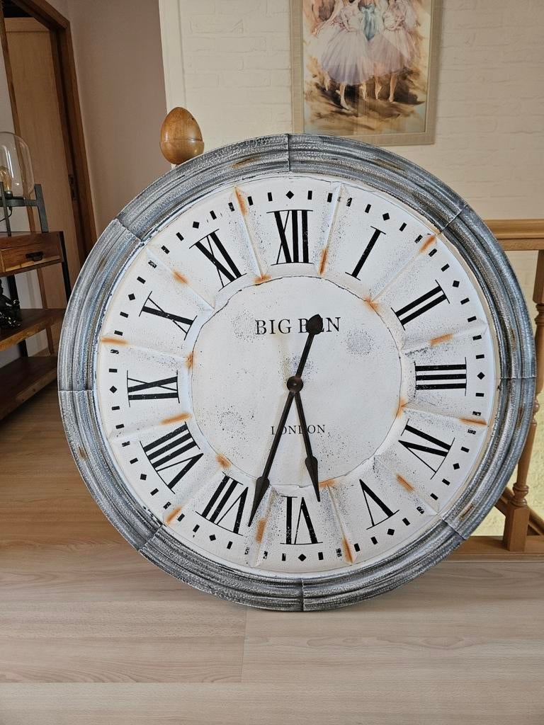 Grote tinnen klok eyecatcher perfecte staat, Ophalen