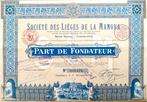 Société des Lièges de la Mamora 1920, Ophalen of Verzenden, Aandeel