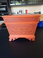 Grand coffret à cigares ou autre. BIRMANIE . Avec tablette ., Collections, Enlèvement ou Envoi