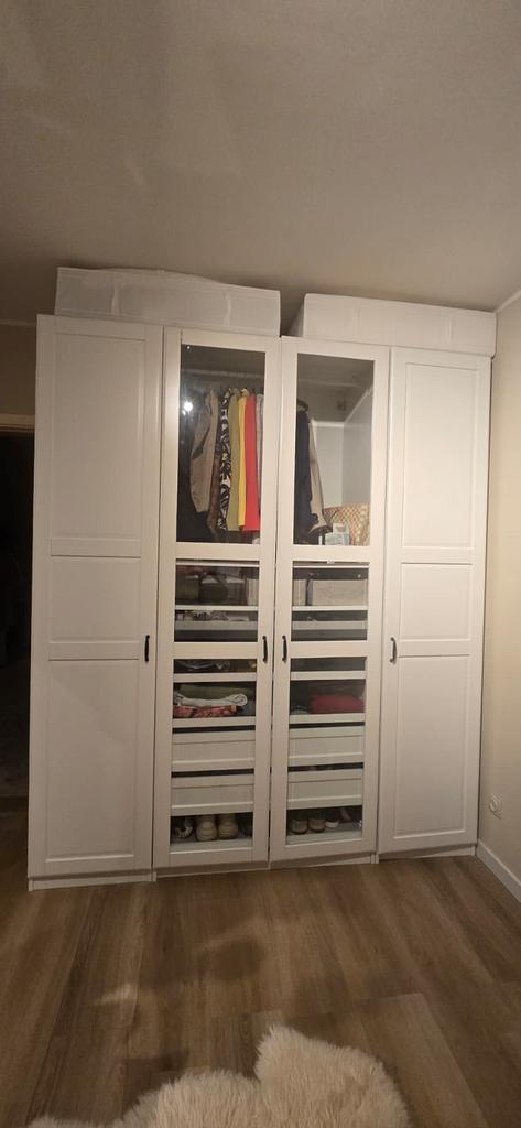 Kleerkast, Huis en Inrichting, Ophalen, Zo goed als nieuw, Glas, Met lade(s)