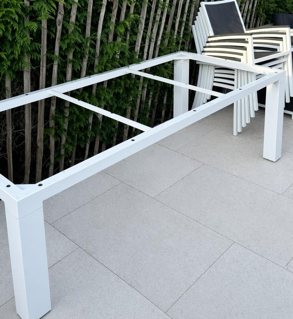 Grote aluminum tuintafel van top merk Live 220cm x 100cm, Ophalen, Zo goed als nieuw, Rechthoekig, Aluminium