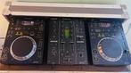 Pioneer DJ set 2 CDJ-350 + DJM-350 + flight case, Enlèvement, Comme neuf, DJ-Set, Pioneer