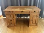 Grand bureau en bois massif – style campagne, Enlèvement, Utilisé, Bureau