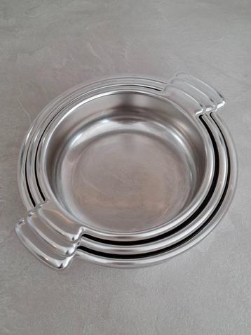Vintage set Demeyere RVS groenteschalen - 18/8 - stapelbaar, Enlèvement, Utilisé, Autres matériaux, Autres types