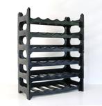 Vintage zwart wijnrek / Seventies Space Age, Verzamelen, Ophalen, Huis en Inrichting