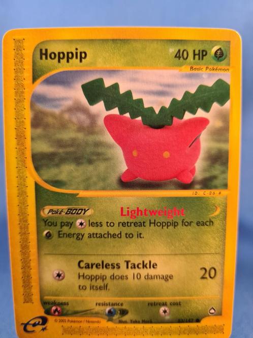 Hoppip 83/147 - Aquapolis, Hobby en Vrije tijd, Verzamelkaartspellen | Pokémon, Zo goed als nieuw, Verzenden
