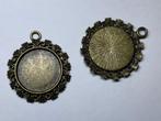 Cabochon hanger oudgoud kleur 5 stuks, Ophalen of Verzenden, Nieuw, Hanger