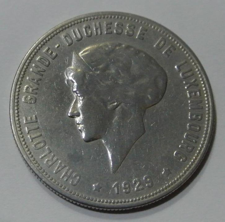 LUXEMBURG 10 Francs 1929 Charlotte Zilver, Postzegels en Munten, Munten | Europa | Niet-Euromunten, Losse munt, Overige landen