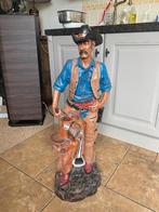 Cowboy beeld Country & Western bar / tuin - import USA, Ophalen of Verzenden, Nieuw, Beeldhouwkunst, DIVERSEN