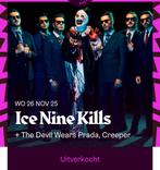 Opzoek naar 2 tickets Ice nine kills, Tickets en Kaartjes