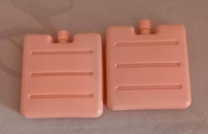 2X Mini koelelementen oranje., Caravanes & Camping, Glacières, Comme neuf, Élément de refroidissement, Élément de refroidissement