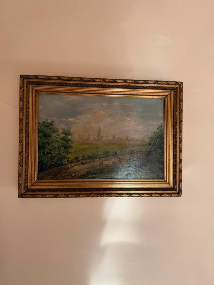 H van der Hecht ( origineel olieverf ) landschap, Antiquités & Art, Art | Peinture | Classique, Enlèvement