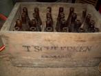 Casier ancien à bouteilles de bières avec les bouteilles, Collections, Marques de bière, Enlèvement, Utilisé, Bouteille(s)