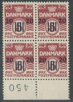 FARÖER 1940-41 20ö. op 5ö. donker roodlila Cijfer, Michel: 3, Postzegels en Munten, Postzegels | Europa | Scandinavië, Verzenden