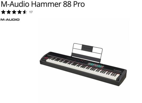 M-Audio Hammer 88 Pro Keyboard., Muziek en Instrumenten, Keyboards, Zo goed als nieuw, 88 toetsen, Overige merken, Ophalen